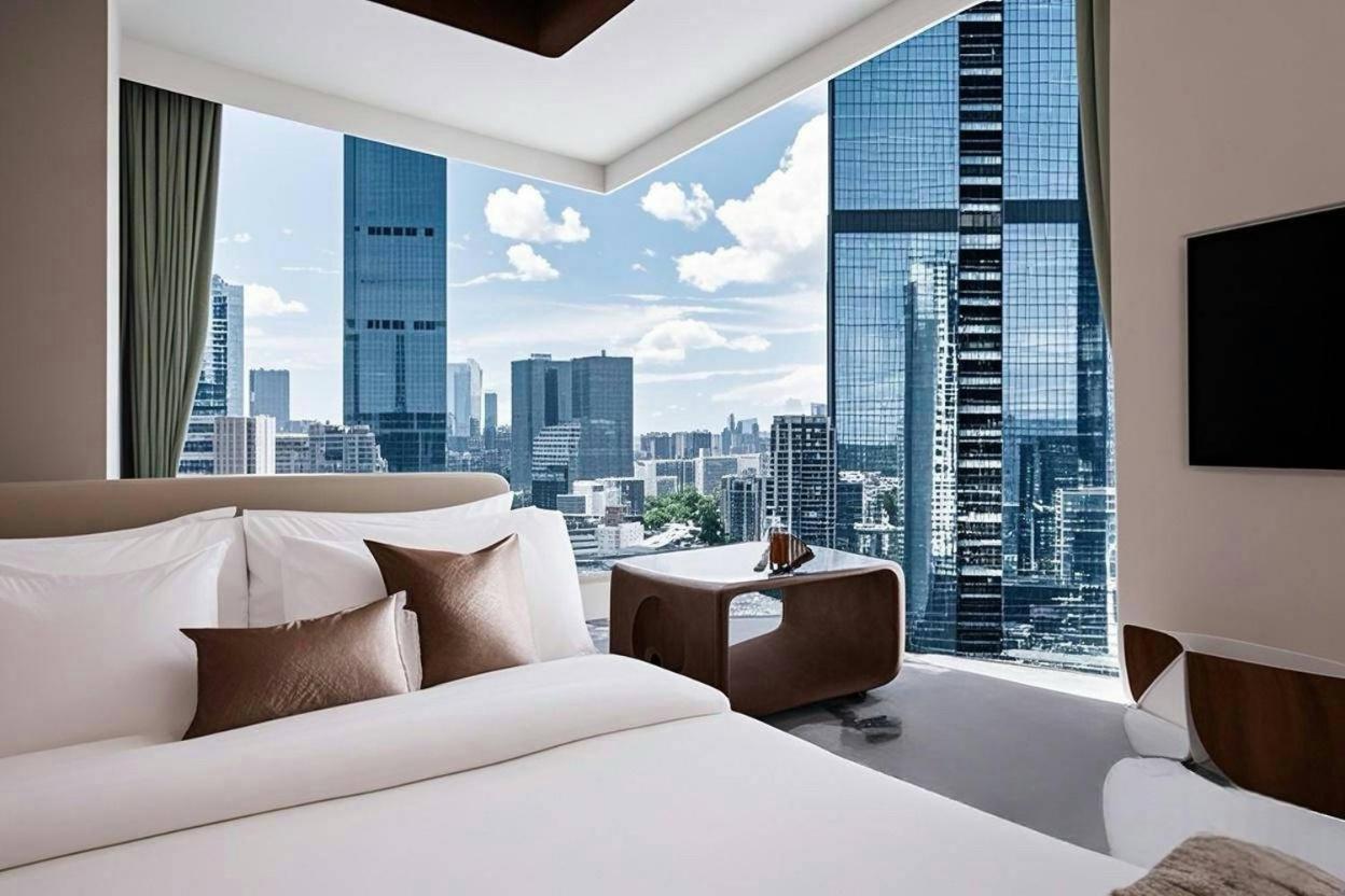 Yun Jin City View Hotel - Guangzhou Taikoo Hui Zhujiang New Town Tianhe Sports Center Bagian luar foto